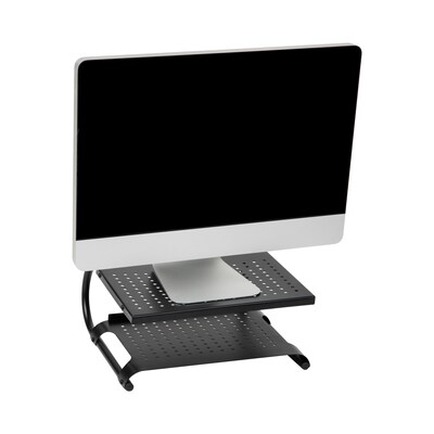 Mind Reader 2-Tier Adjustable Ventilated Monitor Stand, Black (MON2T-BLK)