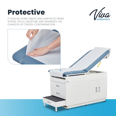 Viva Comfort 125' x 18" Exam Table Paper, Crepe, 12/Pack (ADIME916-C-18-MK)