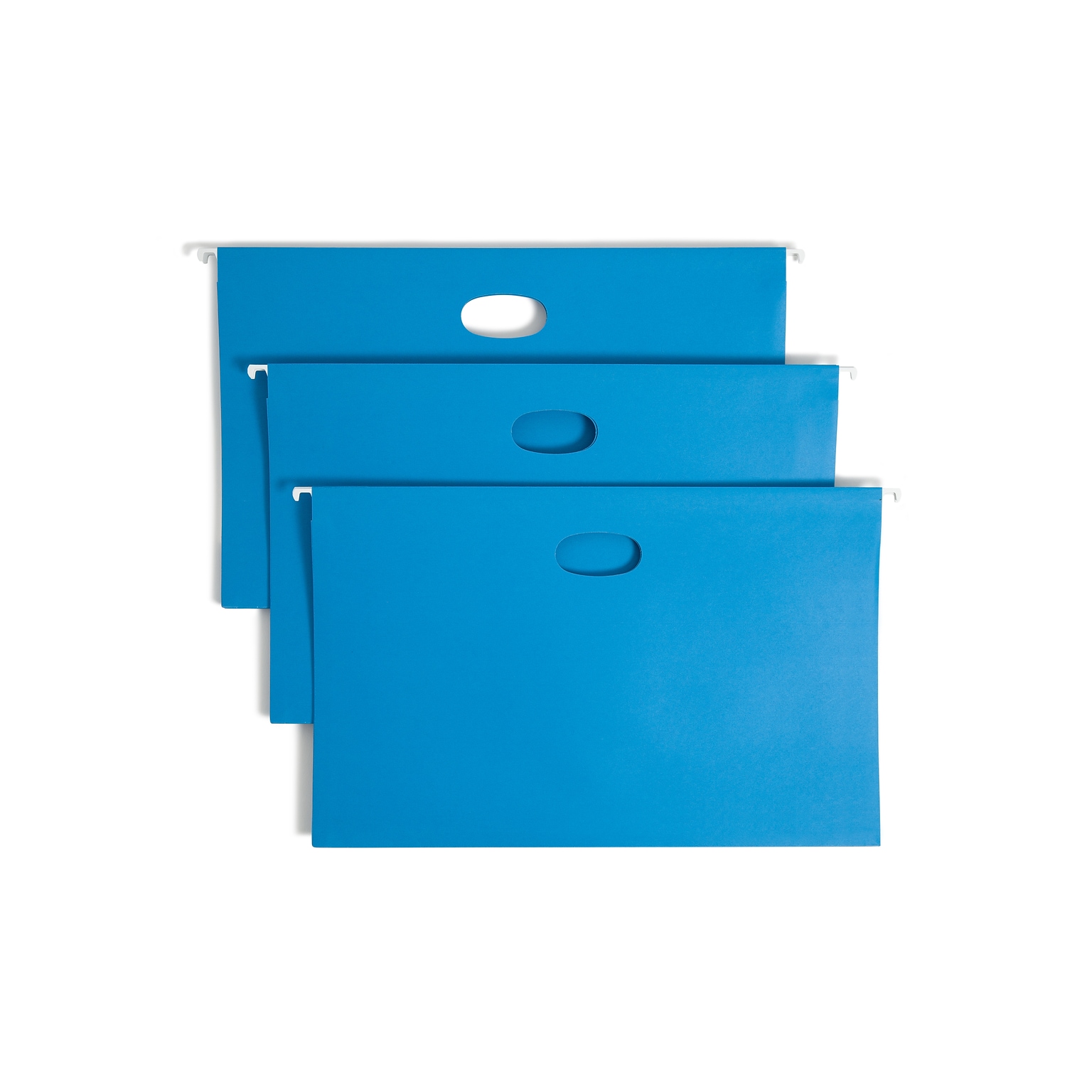 Smead Hanging File Folders, 1/5-Cut Adjustable Tab, Legal Size, Sky Blue, 25/Box (64370)