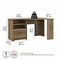 Bush Furniture Cabot 60"W Corner Desk with Storage, Reclaimed Pine (WC31515-03K)