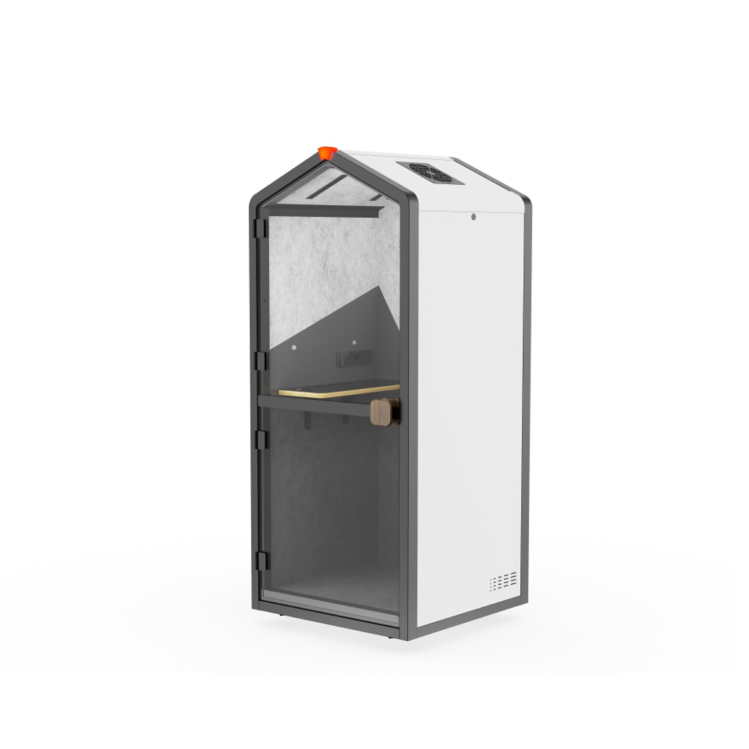 Flexispot Quick Install Series Solo Pro Sound Absorbing Privacy Booth, White (EP1SW)