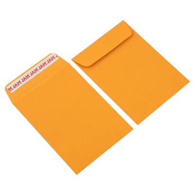 JAM PAPER Self Seal Catalog Envelopes, 5 1/2" x 7 1/2", Brown Kraft Manila, 100/Pack (400238465D)