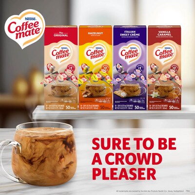 Coffee mate Liquid Creamer Singles Assorted Flavors Dairy Free Liquid Creamer, 0.375 oz., 200/Carton (12614857)