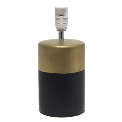Simple Designs Two Toned Basics Table Lamp, Black and Gold (LT1114-BLK)