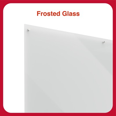 TRU RED™ Tempered Glass Dry Erase Board, Frosted, 6' x 4' (TR62826)