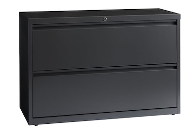 Quill Brand® 2-Drawer Lateral File Cabinet, Locking, Letter/Legal, Charcoal, 42W (26822D)