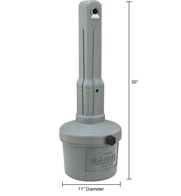 Global Industrial Outdoor Ashtray, 1-1/2 Gallon, Gray (261391GY)