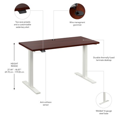 Bush Business Furniture Move 60 Series 48"W Electric Adjustable Standing Desk, Hansen Cherry (M6S4824HCWK)