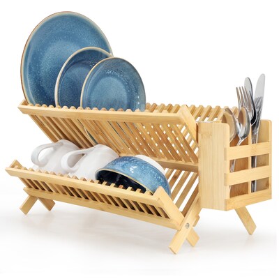 Megachef Bamboo Dish Racks, Brown (935122139M)