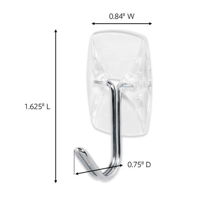 Command Damage Free Small Hook, 0.5 lb, Clear, 15/Pack (17067CLR-15NA)