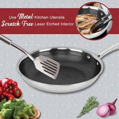 Brentwood 9.5" Frying Pan, Stainless Steel (B-FH24)