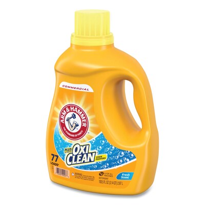 Arm & Hammer™ OxiClean HE Liquid Laundry Detergent, Fresh, 77 Loads, 100.5 oz., 4/Carton (CDC3320050027)