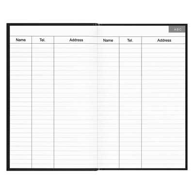 2027 Staples 5" x 8" Daily Diary Planner, Hardcover, Black (ST63597-27)