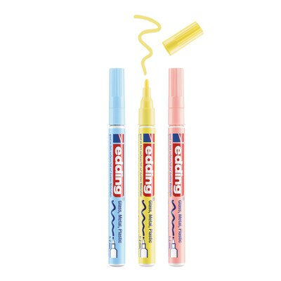 edding 751 Series Oil Based Gloss Paint Marker, Fine Tip, Pastel Colors, 3/Pack (EDD47513099)