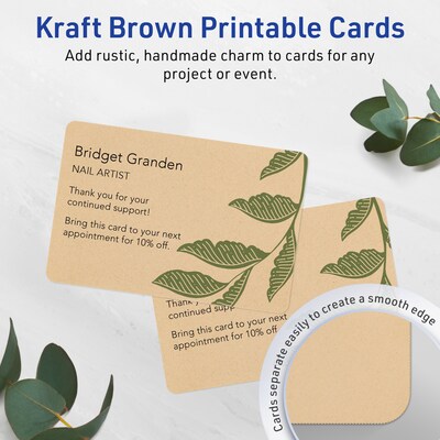Avery Integrated Cards, 6 x 9, Matte Kraft Brown, 25/Pack (95353)