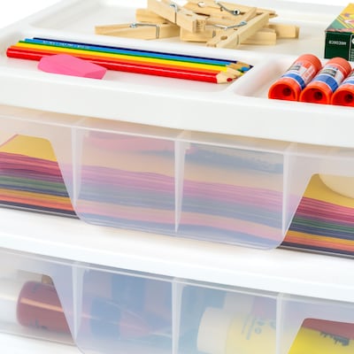 Iris 3-Drawer Desktop Storage, Clear (301161)