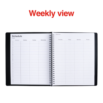 Staples 7" x 8.75" Daily Planner, Black (ST60461-24)