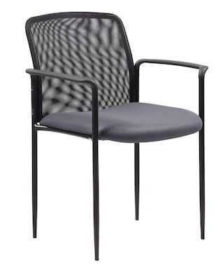 Boss Stackable Mesh Guest Chair - Grey