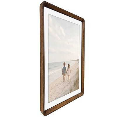 Excello Brands 12" x 18" Wood Picture Frame, Brown (PF-1218-BTWD)