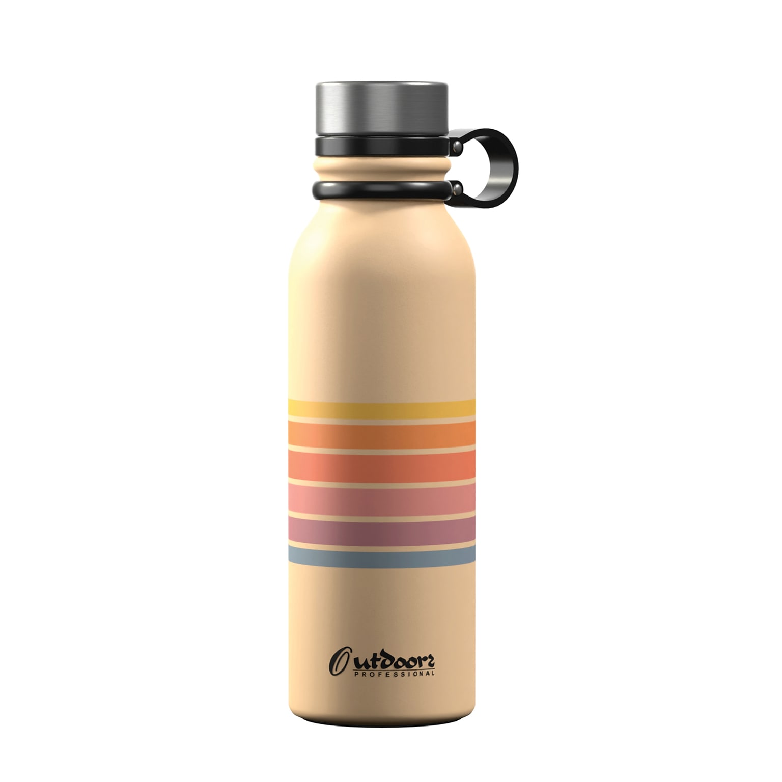 Outdoors Professional Stainless Steel Double-Walled Vacuum-Insulated Travel Bottle, 20 oz., Retro, (OUTD9287)