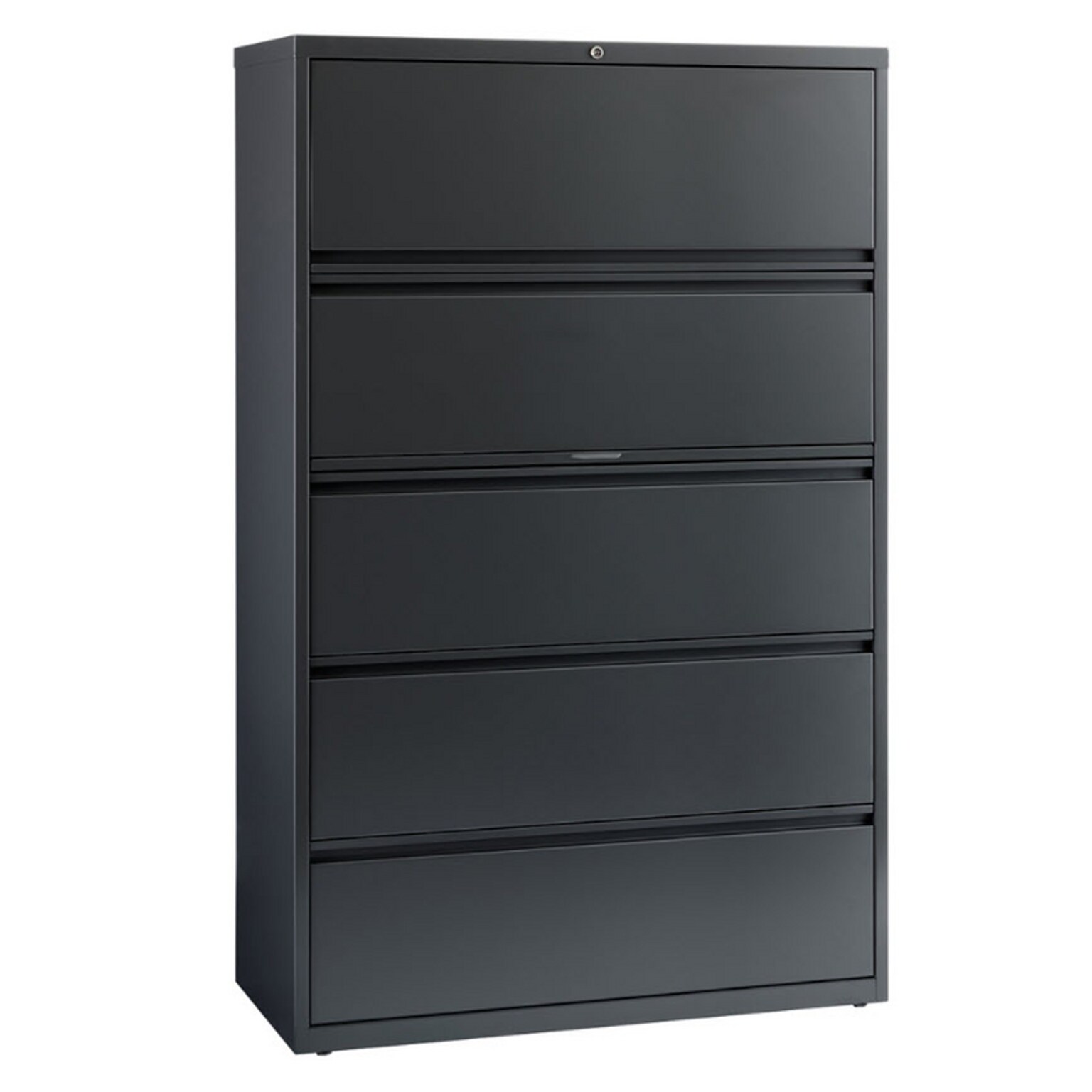 Quill Brand® 5-Drawer Lateral File Cabinet, Locking, Letter/Legal, Charcoal, 42W (26828D)