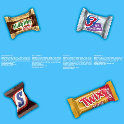 Mars Halloween Minis Milk Chocolate Candy Bars Variety Pack, 30.63 oz. (460690)