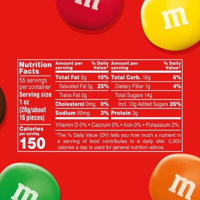 M&M's Peanut Butter Milk Chocolate Pieces, 55 oz. (220-02034)