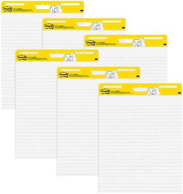 Post-it Easel Pad, 25 x 30 in., 6 Pads, 30 Sheets/Pad, The Original Post-it Note, White