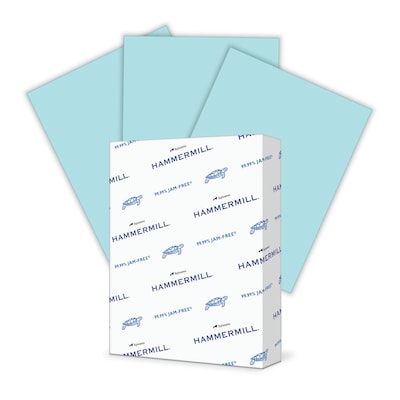 Hammermill Colors Multipurpose Paper, 24 lbs., 8.5 x 11, Blue, 500 Sheets/Ream (103671)