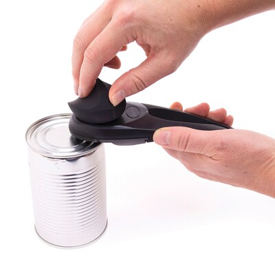 Starfrit MightiCan Heavy-Duty Non-Slip Knob Can Opener, Black (092305-012-BLCK)