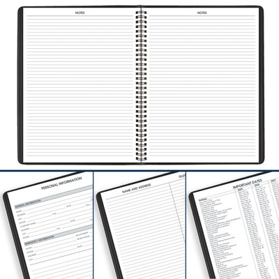 2025-2026 AT-A-GLANCE 8.25" x 11" Academic Year Weekly Appointment Book, Faux Leather Cover, Black (70-957-05-26)