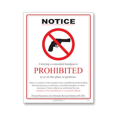 ComplyRight Weapons Law Poster Service, Nebraska (U1200CWPNE)