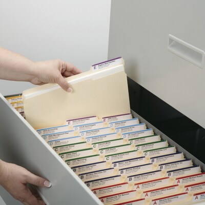 Smead Manila File Folder, 1/3-Cut Tab, Letter Size, Manila, 100/Box (10330)