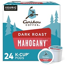 Caribou Mahogany Coffee, Dark Roast, 0.40 oz. Keurig® K-Cup® Pods, 24/Box (6990)