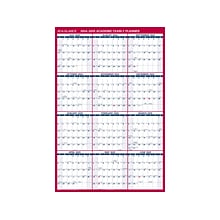 2024-2025 AT-A-GLANCE 48 x 32 Academic Yearly Wet-Erase Wall Calendar, Reversible, White/Red (PM36