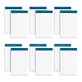 TOPS Docket Notepads, 5 x 8, Narrow Ruled, White, 50 Sheets/Pad, 12 Pads/Pack (TOP 63360)