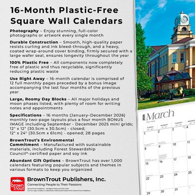 2026 BrownTrout Buckeye State Ohio Places 12" x 12" Monthly Wall Calendar (9798330704958)