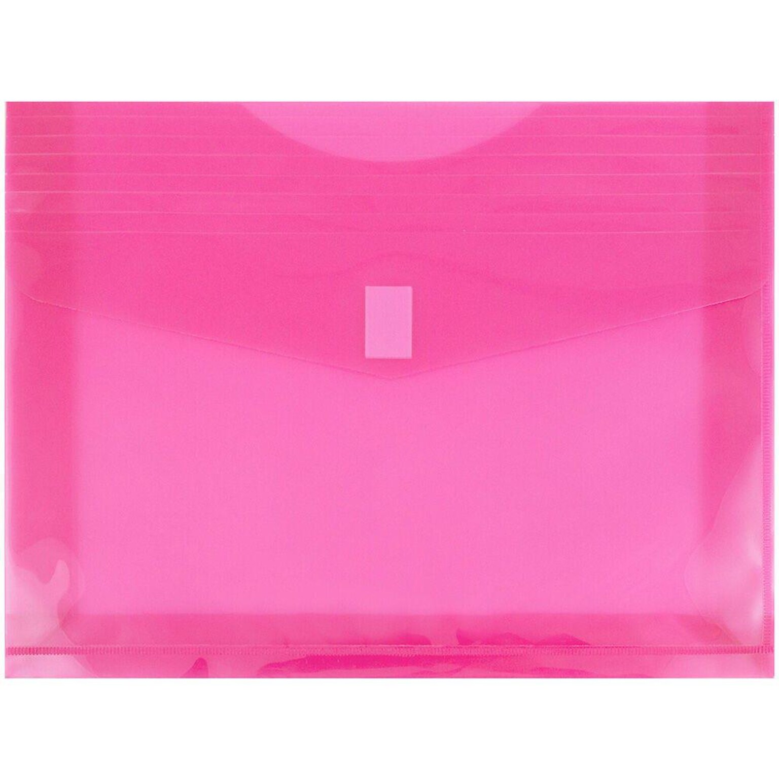 JAM Paper Premium Plastic Document File, 1 Pocket, Letter, Fuchsia Pink, 3/Pack (218V2fux3)