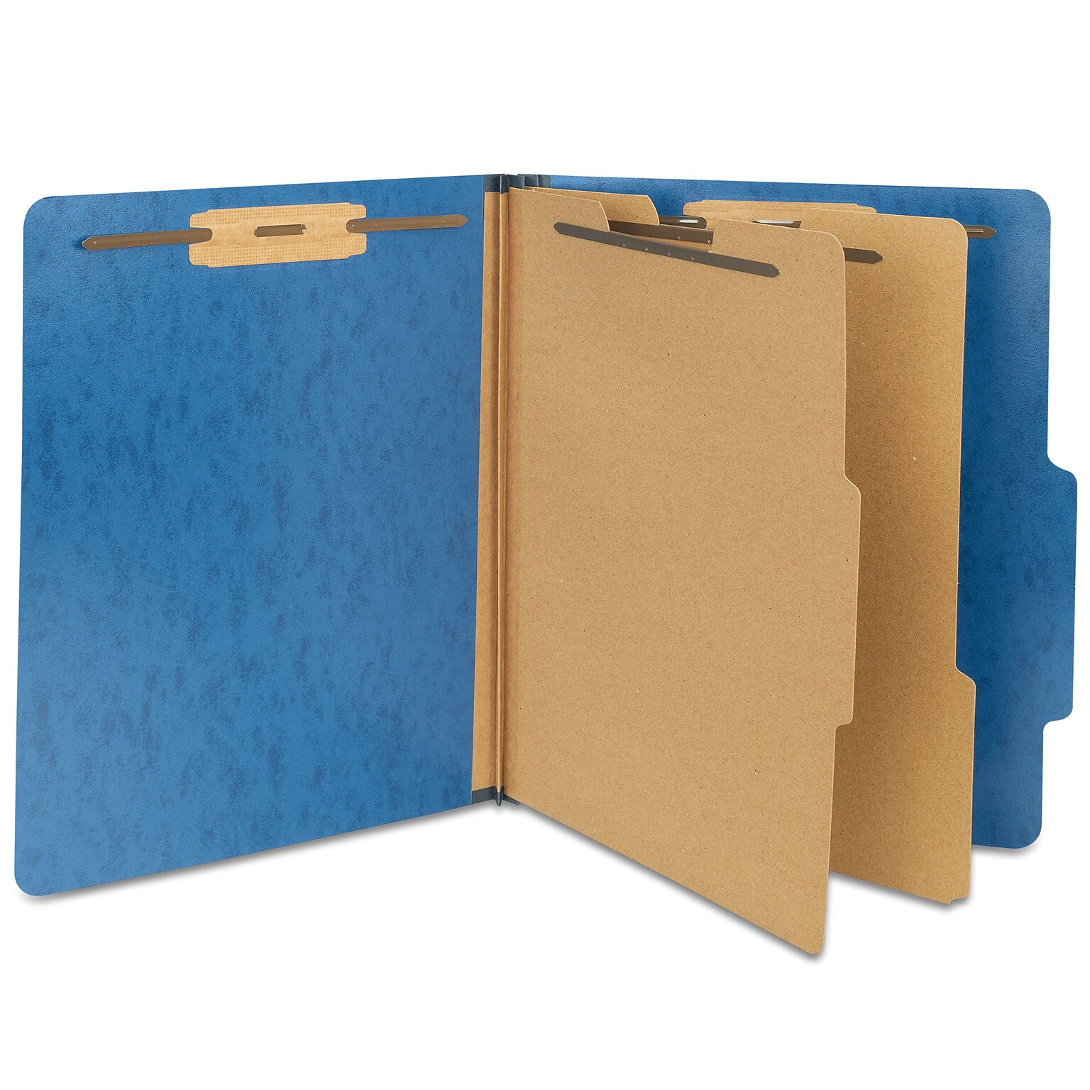 Staples Moisture Resistant Classification Folder, 2-Dividers, 2.5 Expansion, Letter Size, Dark Blue, 10/Box (ST614620-CC)