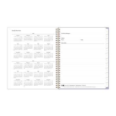 2026-2027 Blue Sky Blue Sky 8.5" x 11" Academic Weekly & Monthly Planner, Plastic Cover, Forget Me Not Purple (161386)