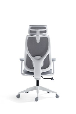 Raynor Group Torque Ergonomic Fabric/Mesh Swivel Manager Chair, Grey/White (TORQUE-WF-GRY )
