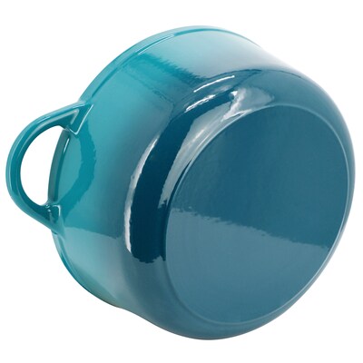 MegaChef Cast Iron 6.35 Qt. Dutch Oven, Light Blue (935122261M)