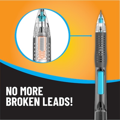 BIC Break Resistant Mechanical Pencil, 0.7, #2 Medium Lead, 2/Pack (MV7PRP2-BLK)