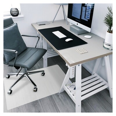 Floortex® Revolutionmat® Polypropylene Hard Floor Chair Mat with Anti-Slip Backing, Rectangular, 36" x 48", White (FC123648HEC)