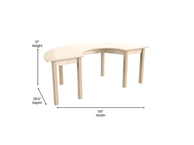 Flash Furniture Bright Beginnings Hercules 59" Semi-Circle Table, Beech (MK-ME088015-GG)