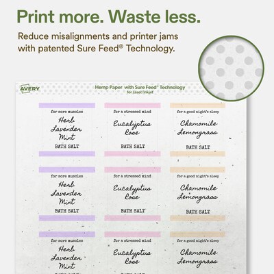 Avery Square Laser/Inkjet Multipurpose Labels, 2" x 2", Off-White (96/Pack)