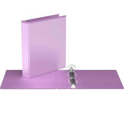 Davis Group, 1.5, 8.5 x 11, Round Ring View Binder, Pastel Color, Lavender, 6/Pack (7412-13-06)