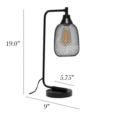 Elegant Designs LED Desk Lamp, 19", Matte Black Metal (LD1060-BLK-LB)