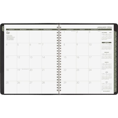 2026 AT-A-GLANCE Recycled 7 x 8.75 Monthly Planner, Faux Leather Cover, Black (70-120G-05-26)