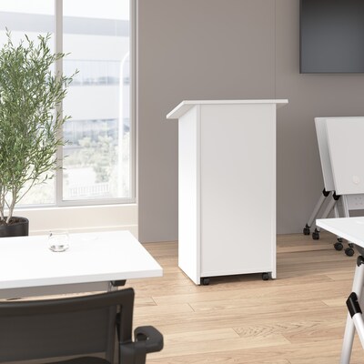 Bush Business Furniture Envision 48H Stand Up Lectern, White (NVD129WH)